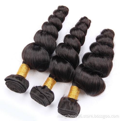 100% Indian human hair loose wave virgin hair
